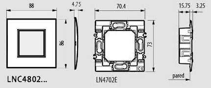 Рамка 2 мод. метална Pearl white AIR LL Bticino
