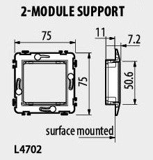 Носеща рамка 2 мод. LL INTERNATIONAL Bticino