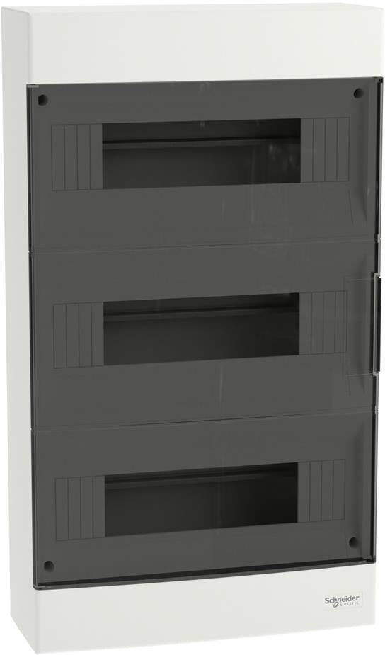 Табло за открит монтаж 3 x 12 мод. Easy 9 EU с прозрачна врата и Н и РЕ клеми SE