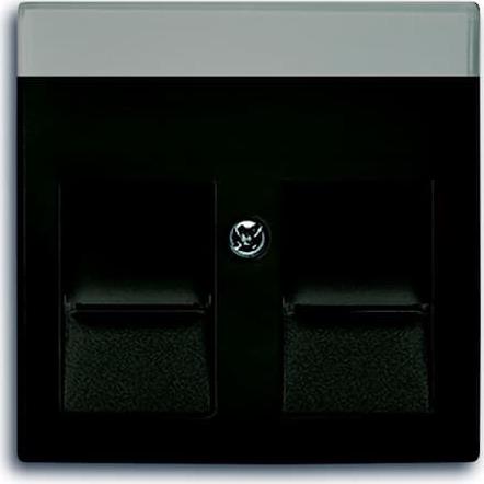 Лицев панел за розетка 2хRJ45 цвят ЧЕРЕН Basic 55 ABB