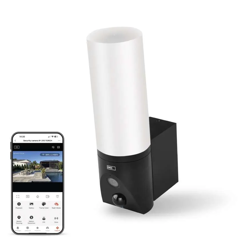 IP Камера 3 MP IP 65 с лампа IP - 310 TORCH черна Wi - Fi GoSmart EMOS