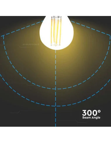LED Крушка 6 W Filament E 27 G45 3000 К