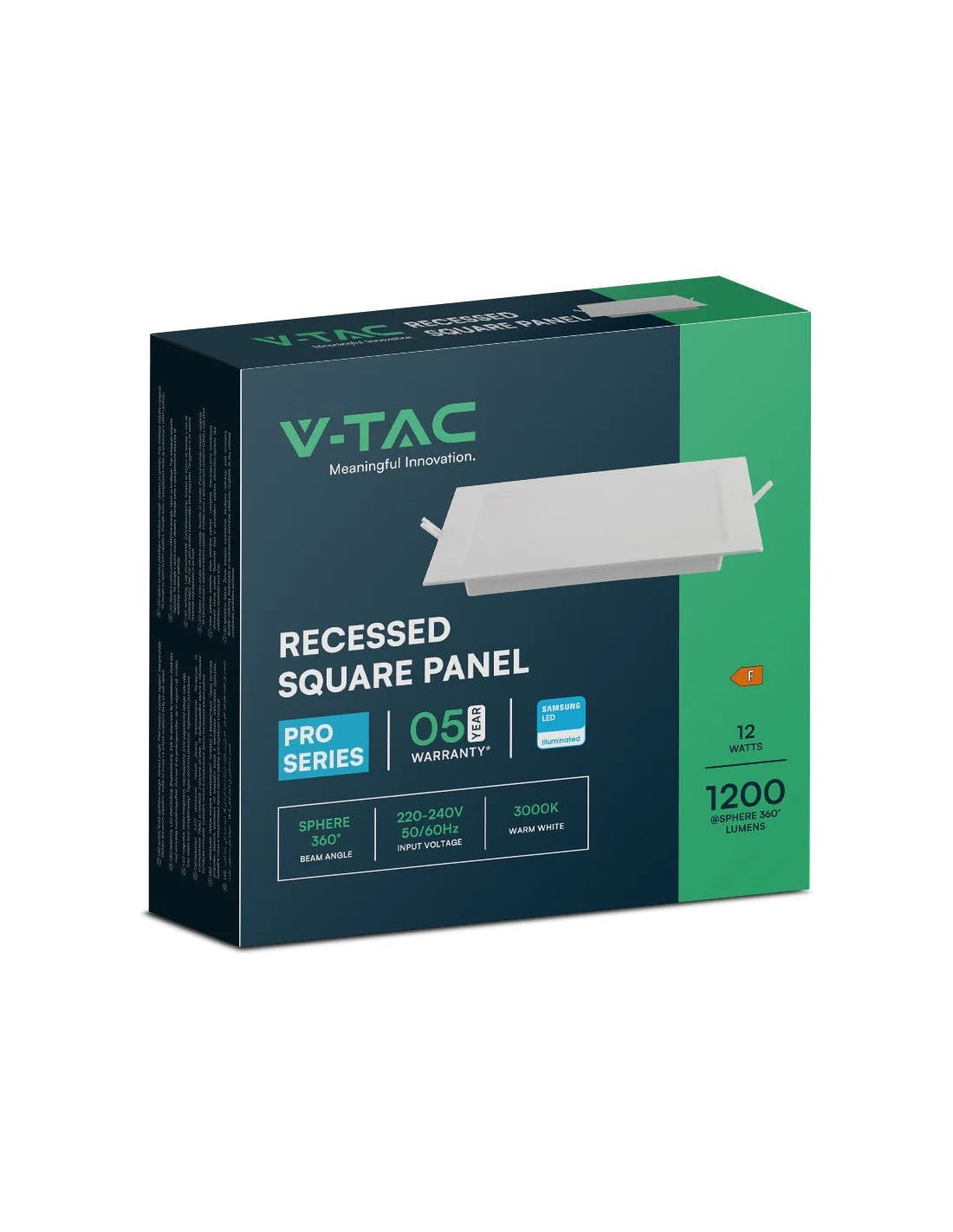 12 W LED SAMSUNG Чип Backlit Мини Панел Вграждане Квадрат 3000 K