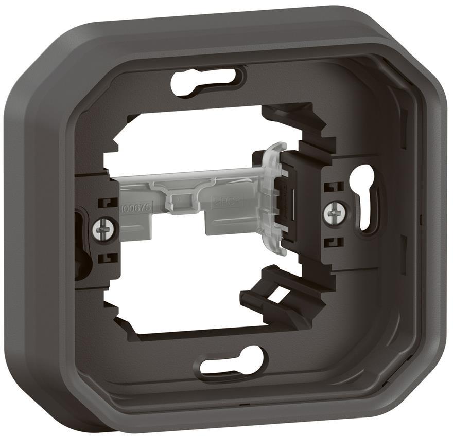 Рамка за скрит монтаж със скоби цвят Антрацит IP55 Plexo New Legrand