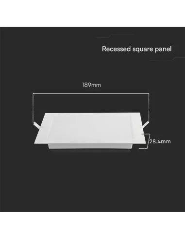 12 W LED SAMSUNG Чип Backlit Мини Панел Вграждане Квадрат 3000 K