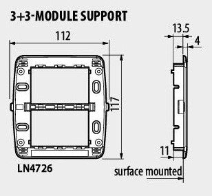 Носеща рамка 3+3 мод. LL Bticino