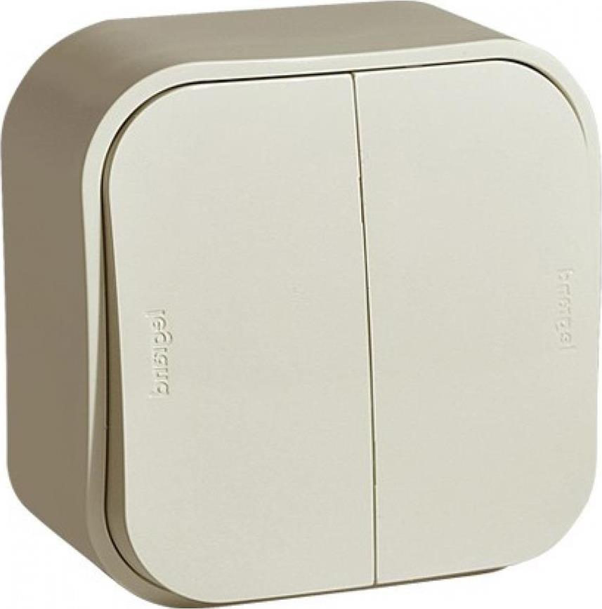 Сериен ключ IP21 открит монтаж цвят Крем Forix Legrand