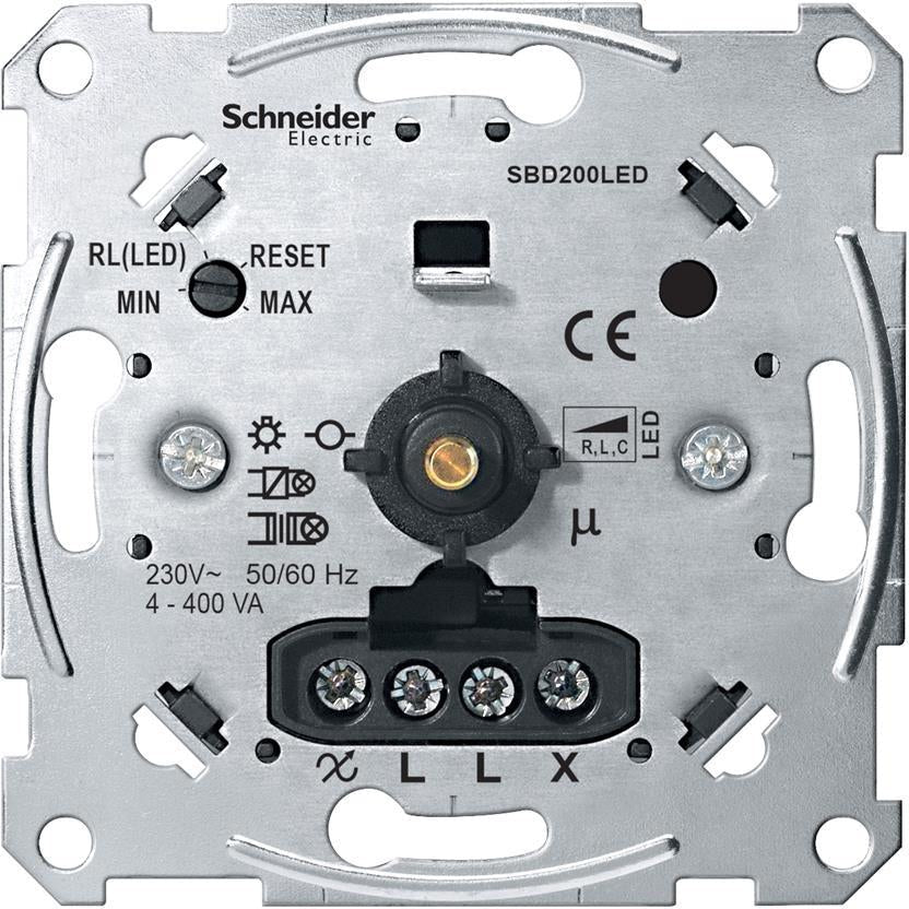 Димер ротативен R=4-400W L=4-400VA LED=4-200VA механизъм Merten SE