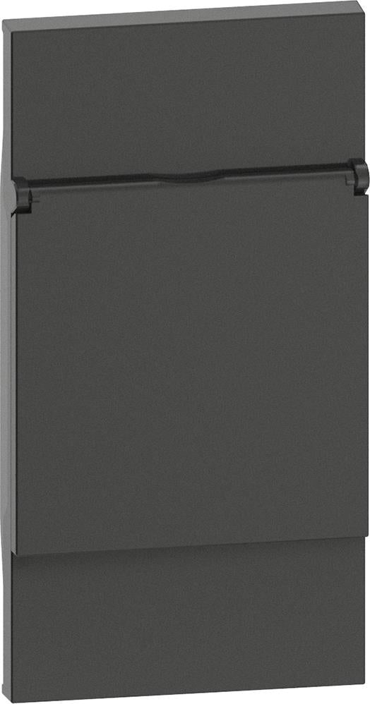 Лицев панел с капаче за контакт ШУКО 2 мод. цвят Черен Living Now Bticino