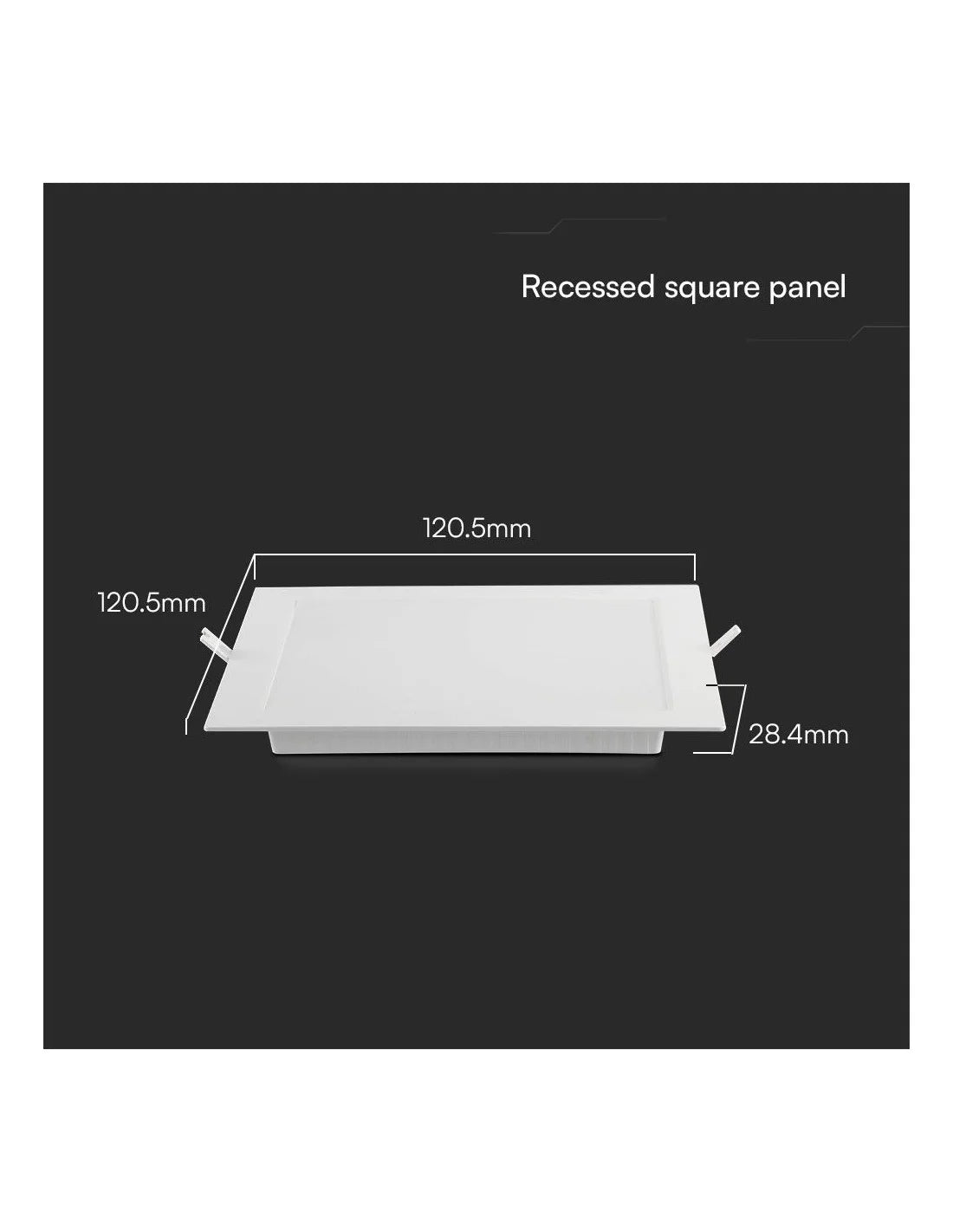 6 W LED SAMSUNG Чип Backlit Мини Панел Вграждане Квадрат 6500 K
