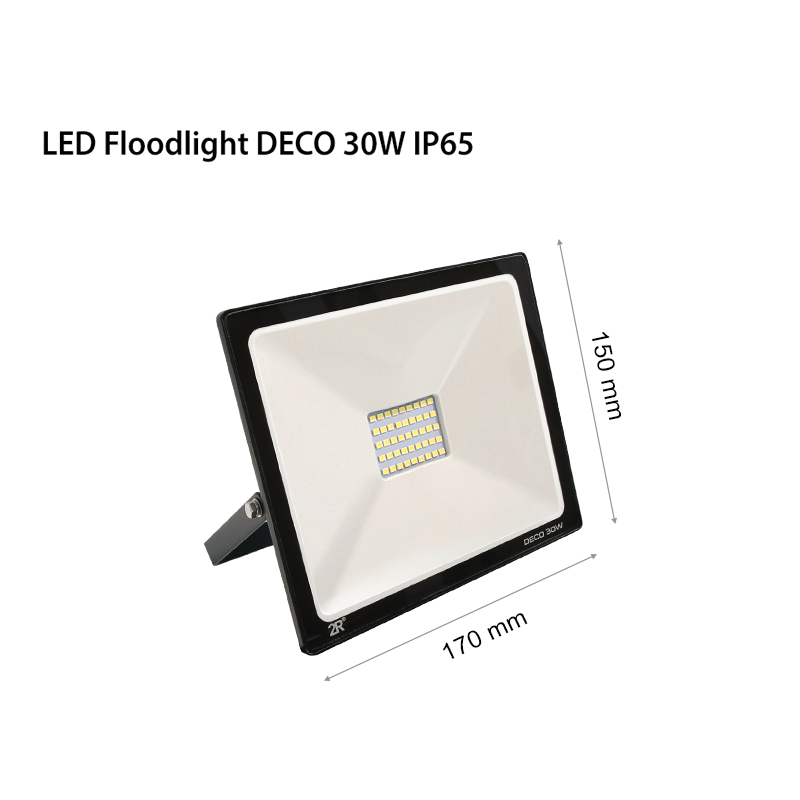 LED ПРОЖЕКТОР DECO 30 W ЧЕРЕН | 2700 K | 3300 lm | 170 х 150 мм