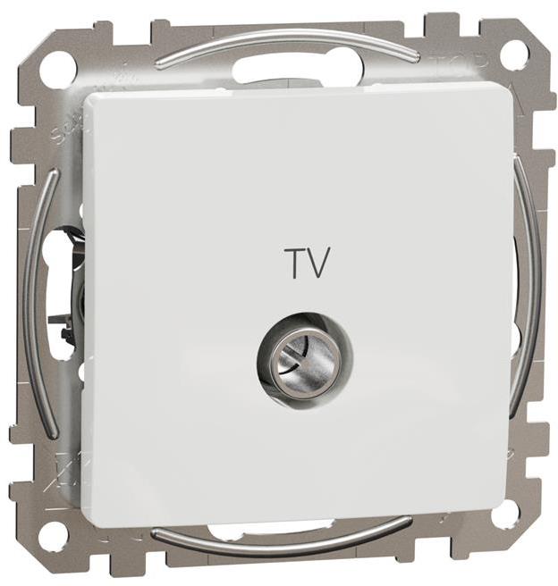 Розетка TV тип коаксиал 4dB цвят Бял Sedna SE