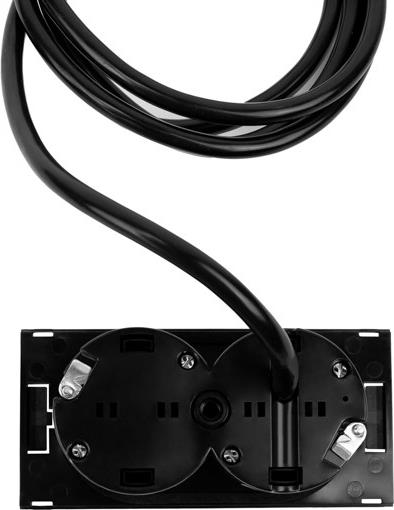 Модул за DUE с 2 х Шуко, с кабел 2 м , цвят Черен , Bachmann