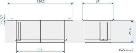 Модул за DUE с 2 х Шуко, с кабел 2 м , цвят Черен , Bachmann