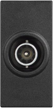 Розетка TV индивидуална тип коаксиал 1 мод. цвят Черен /блистер/ Classia Bticino