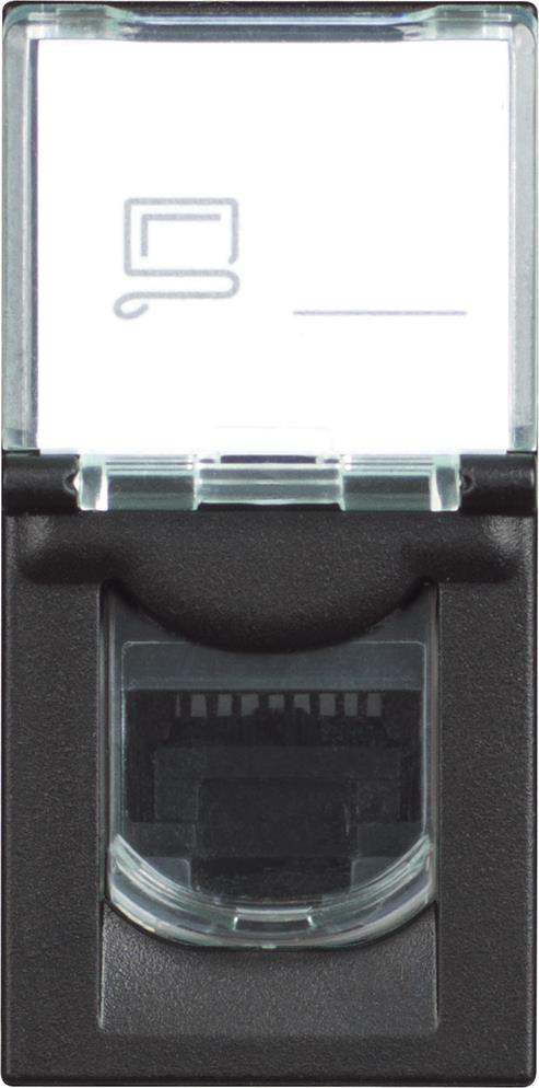Розетка RJ45 cat.5e UTP 1 мод. цвят Черен /блистер/ Classia Bticino