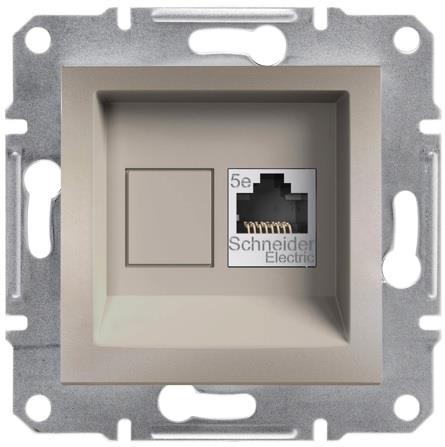 Розетка RJ45 UTP cat.5е цвят Бронз Asfora SE