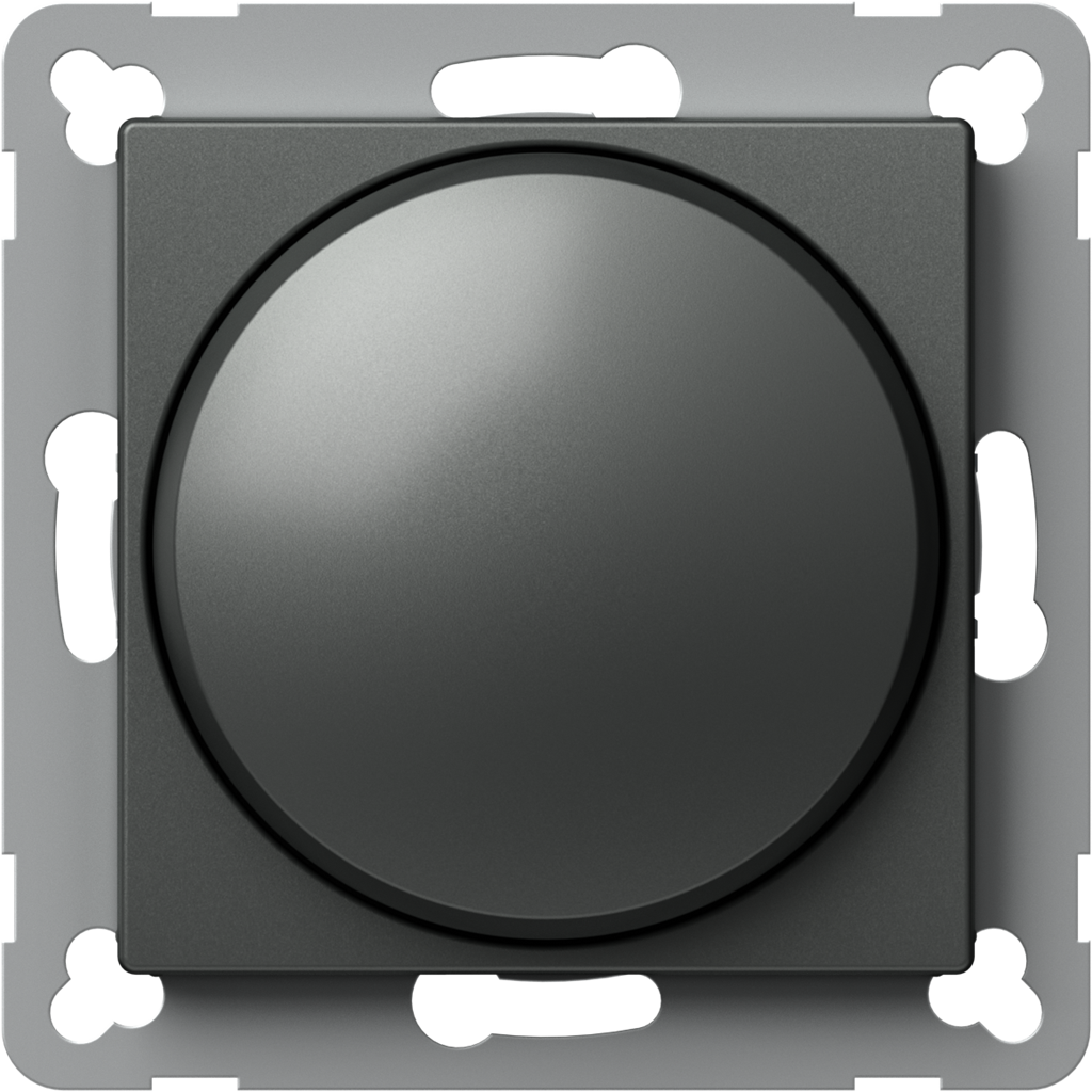 Димер ротативен R = 10 - 250 W LED = 0 - 100 VA цвят Антрацит Logiq TEM