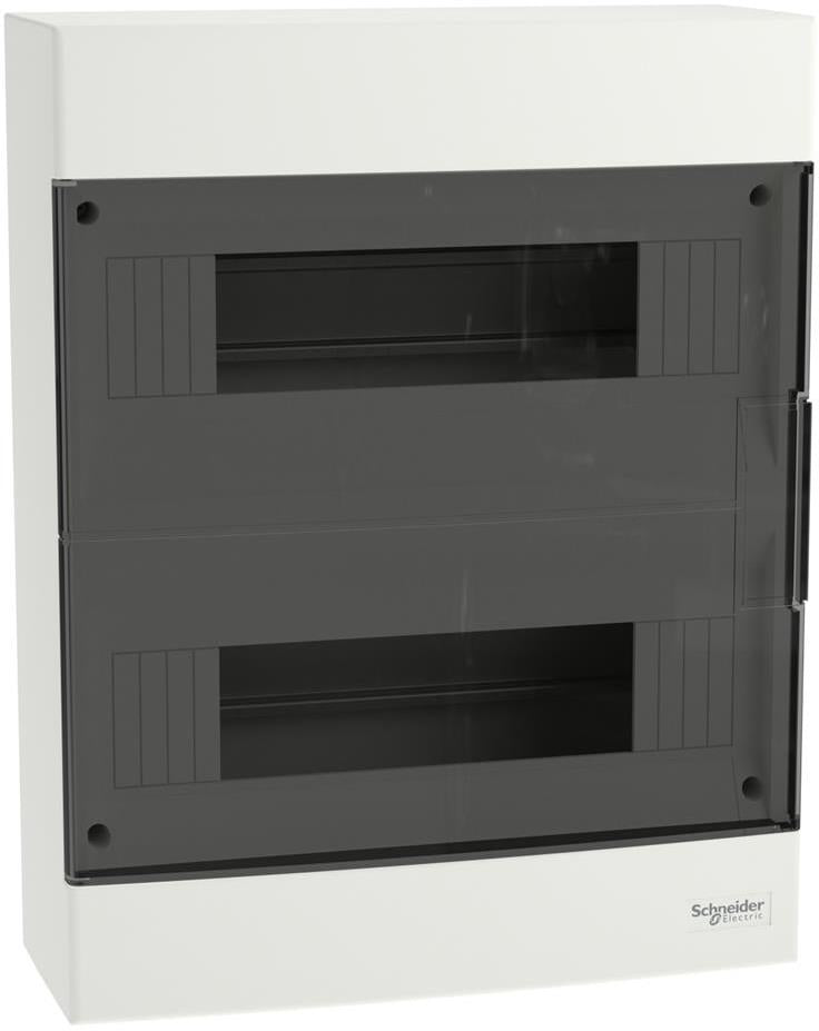 Табло за открит монтаж 2 x 12 мод. Easy 9 EU с прозрачна врата и Н и РЕ клеми SE