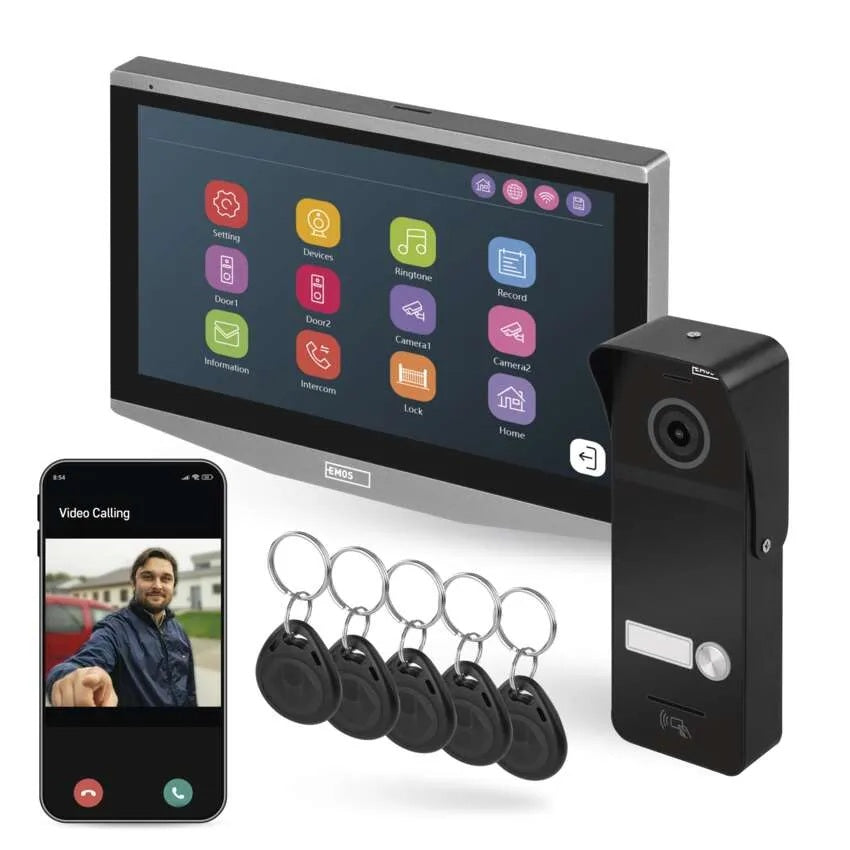 Видео - домофон комплект 7 " дисплей и входен панел с RFID четец IP - 750 A Wi-Fi GoSmart EMOS