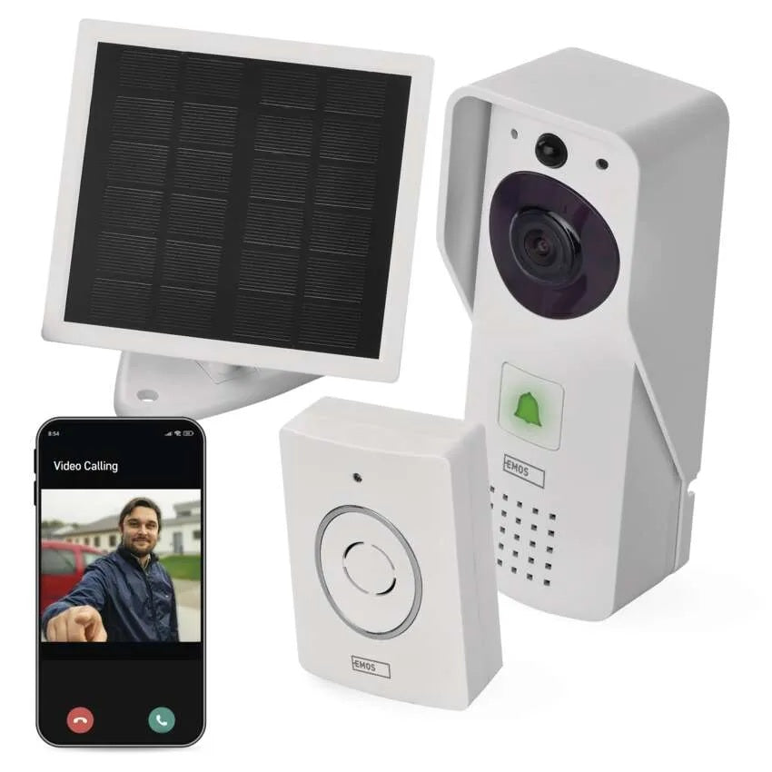 Видео бутон и звънец със соларен панел IP - 09 D Wi-  Fi GoSmart EMOS