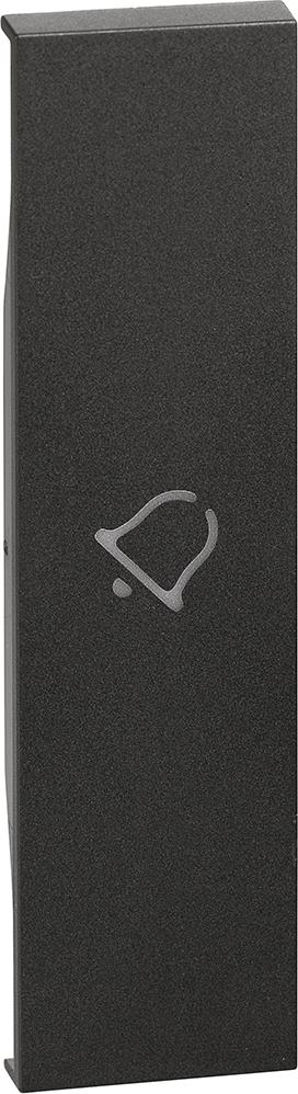 Лицев панел за ключ със символ "звънец" 1 мод. цвят Черен Living Now Bticino