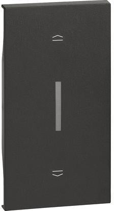 Лицев панел за ключ за щори 2 мод. цвят Черен Living Now Bticino