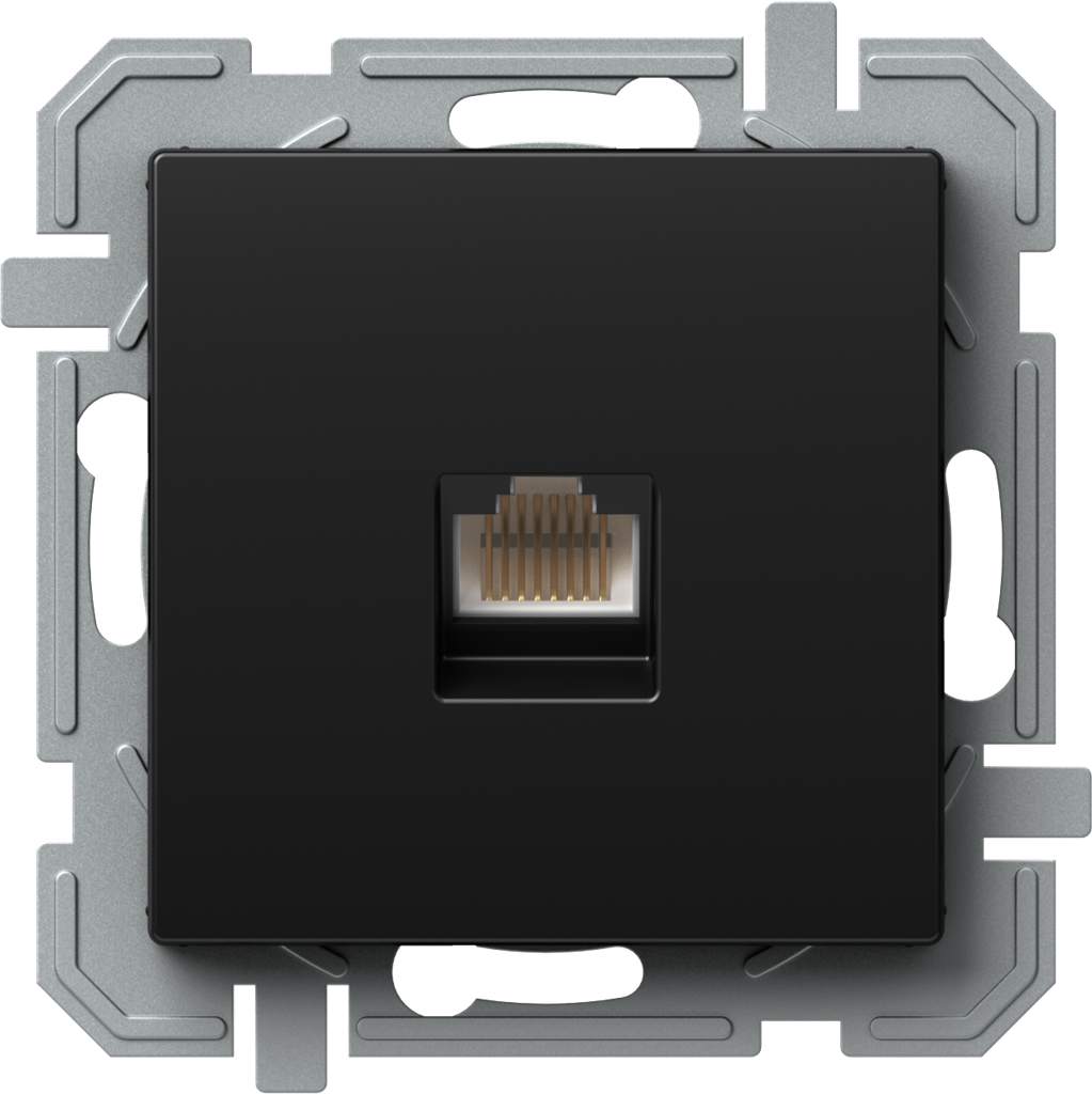 Розетка RJ 45 UTP cat . 5 е цвят Черен Logiq TEM