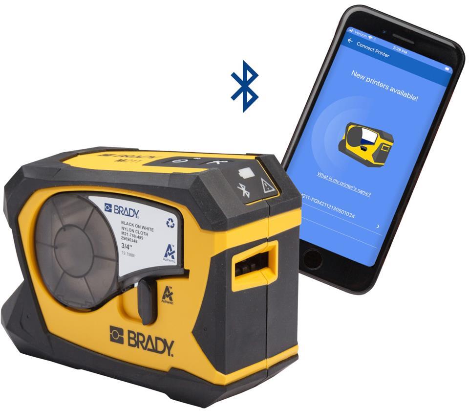Принтер термотрансферен с Bluetooth , 203 dpi за етикети 6 - 19 мм BRADY