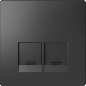 Лицев панел за 2xRJ45 цвят Антрацит System Design Merten SE