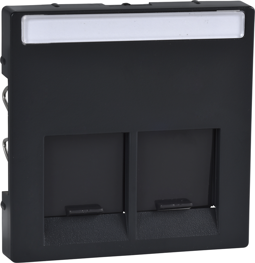 Лицев панел за 2xRJ45 цвят Антрацит System M Merten SE