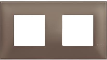 Рамка КАФЯВ МАТ 2х2 мод. НЕМСКИ СТАНДАРТ за монтаж върху носещи рамка 2х2 мод. /блистер/ Classia Bticino