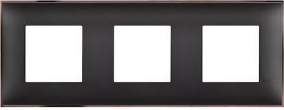 Рамка ЧЕРЕН С НИКЕЛ 3х2 мод. НЕМСКИ СТАНДАРТ за монтаж върху носещи рамки 3х2 мод. /блистер/ Classia Bticino