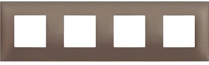 Рамка КАФЯВ МАТ 4х2 мод. НЕМСКИ СТАНДАРТ за монтаж върху носещи рамки 4х2 мод. /блистер/ Classia Bticino