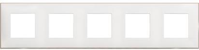 Рамка БЯЛ САТЕН 5х2 мод. НЕМСКИ СТАНДАРТ за монтаж върху носещи рамки 5х2 мод. /блистер/ Classia Bticino