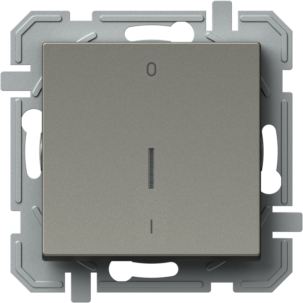 Двуполюсен ключ 16 А с индикатор цвят Титан Logiq TEM