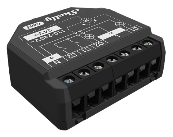 Микромодул Smart реле 2х On/Off или щори 10A изисква неутрала Shelly 2PM Gen3 - 261903