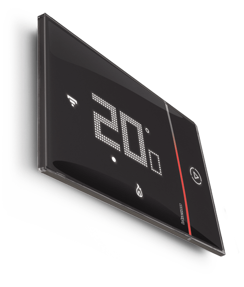 Термостат Smarther 2 с вградено Wi-FI за вграден монтаж ЧЕРЕН Bticino with Netatmo