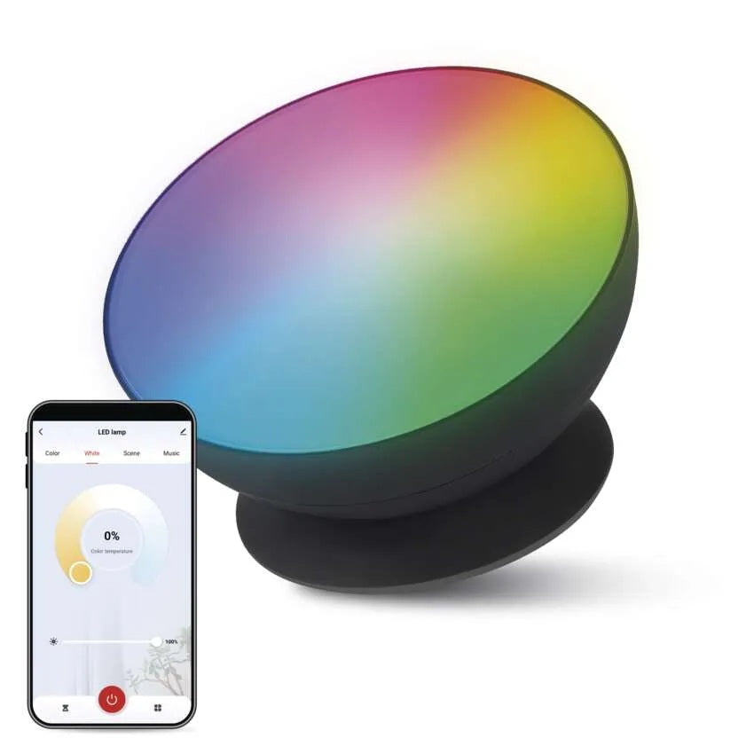 Спот LED Ø 175 7W RGBW 330 lm димируем 20000 h IP 20 черен Wi - Fi GoSmart EMOS