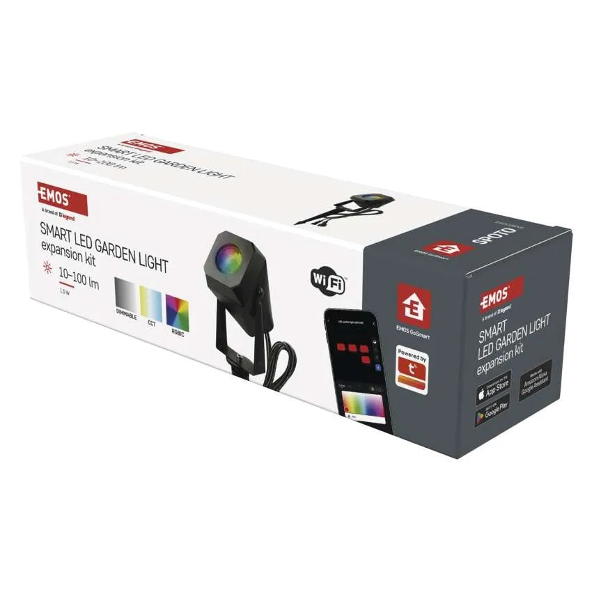 Прожектор допълнителен LED 1.5 W RGBIC 100 lm 20000 h IP 65 черен Wi - Fi GoSmart EMOS
