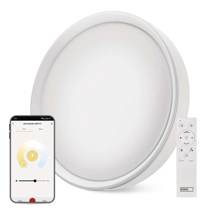 Плафон LED DN 400 30 W CCT 1800 lm 115 ° димируем 30000 h IP 20 Wi - Fi GoSmart EMOS