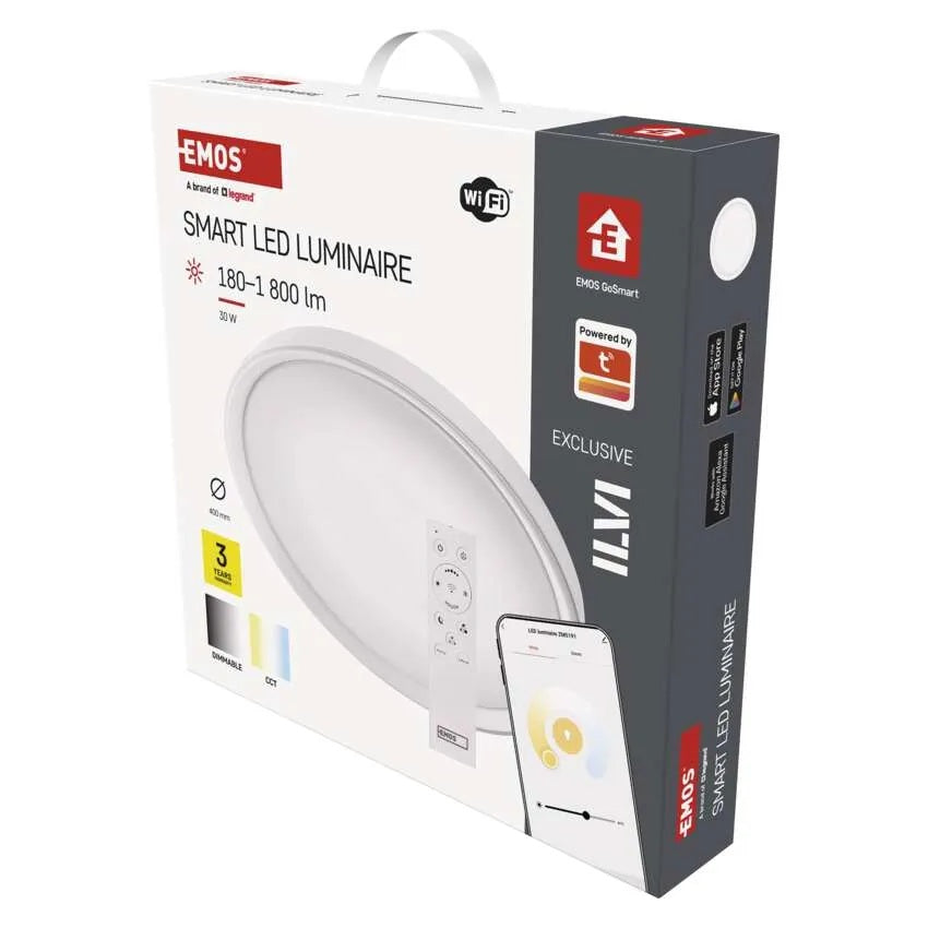 Плафон LED DN 400 30 W CCT 1800 lm 115 ° димируем 30000 h IP 20 Wi - Fi GoSmart EMOS