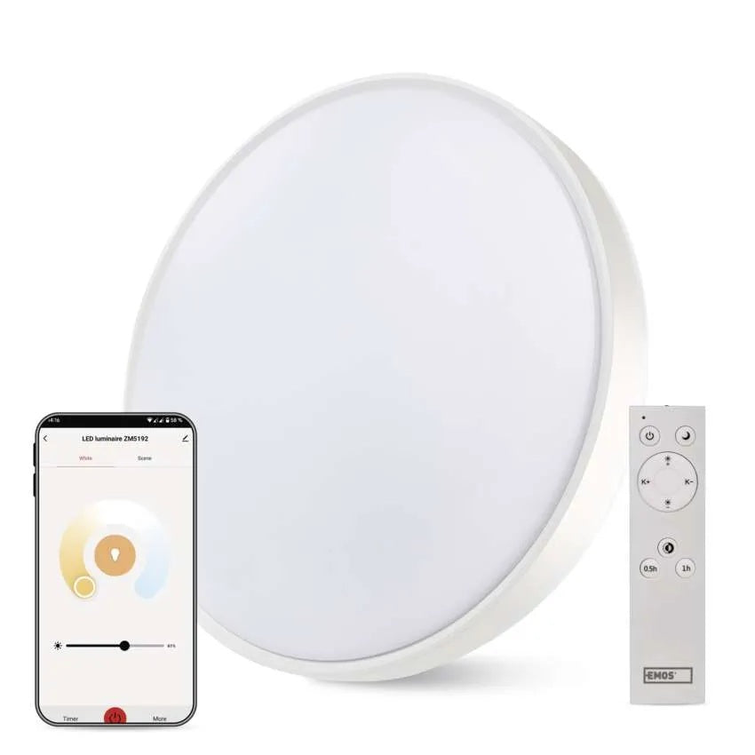 Плафон LED DN 500 45 W CCT 2700 lm 115 ° димируем 30000 h IP 20 Wi - Fi GoSmart EMOS
