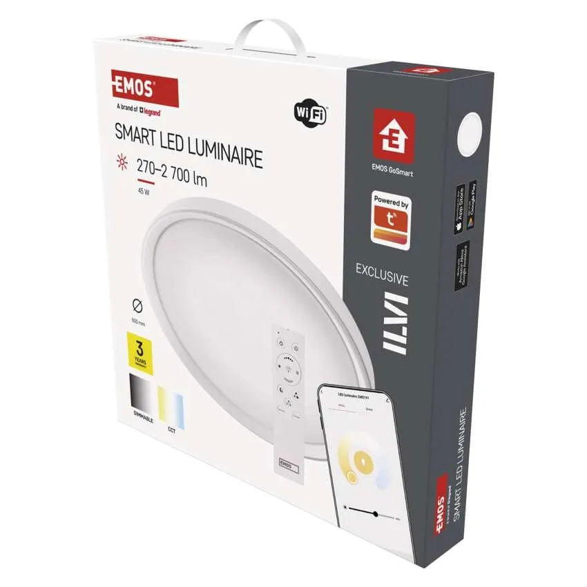 Плафон LED DN 500 45 W CCT 2700 lm 115 ° димируем 30000 h IP 20 Wi - Fi GoSmart EMOS