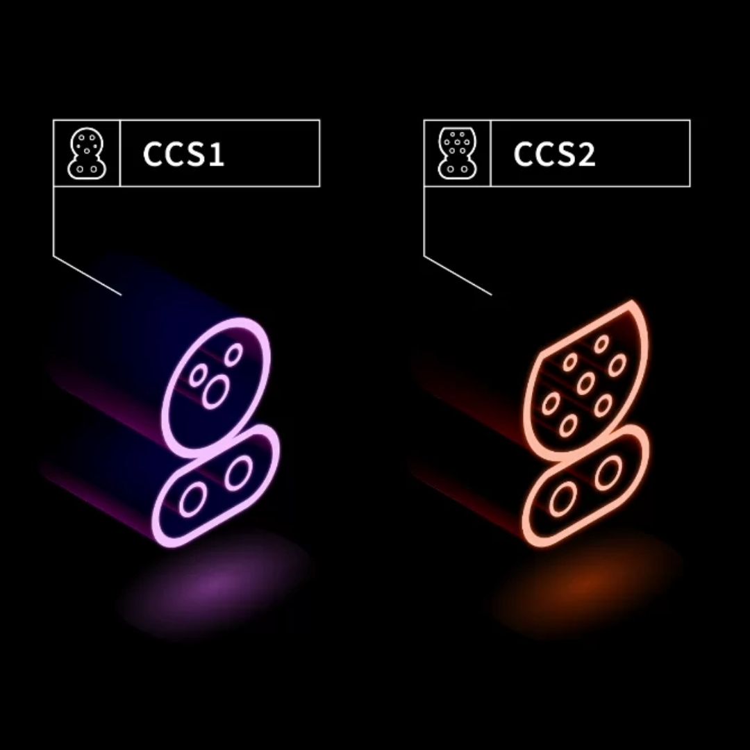 Преходен адаптер за бързо зареждане CCS2 към автомобил CCS1 | AC + DC