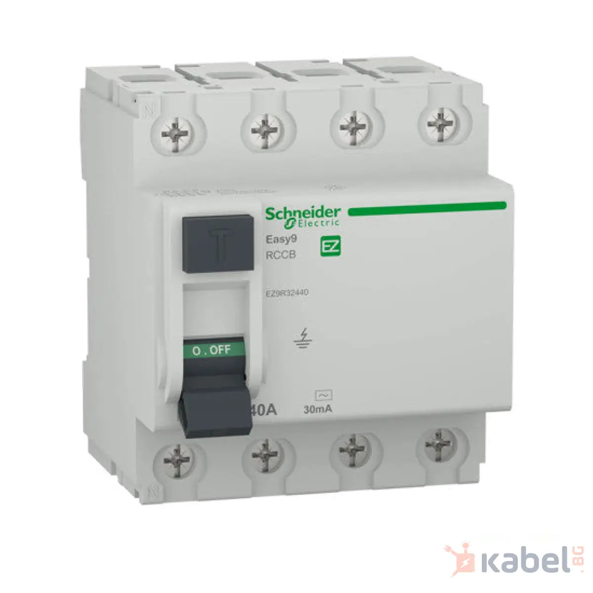 ДТЗ EASY9 RCCB 4P 40A 30mA EZ9R32440 ТРИФАЗНО