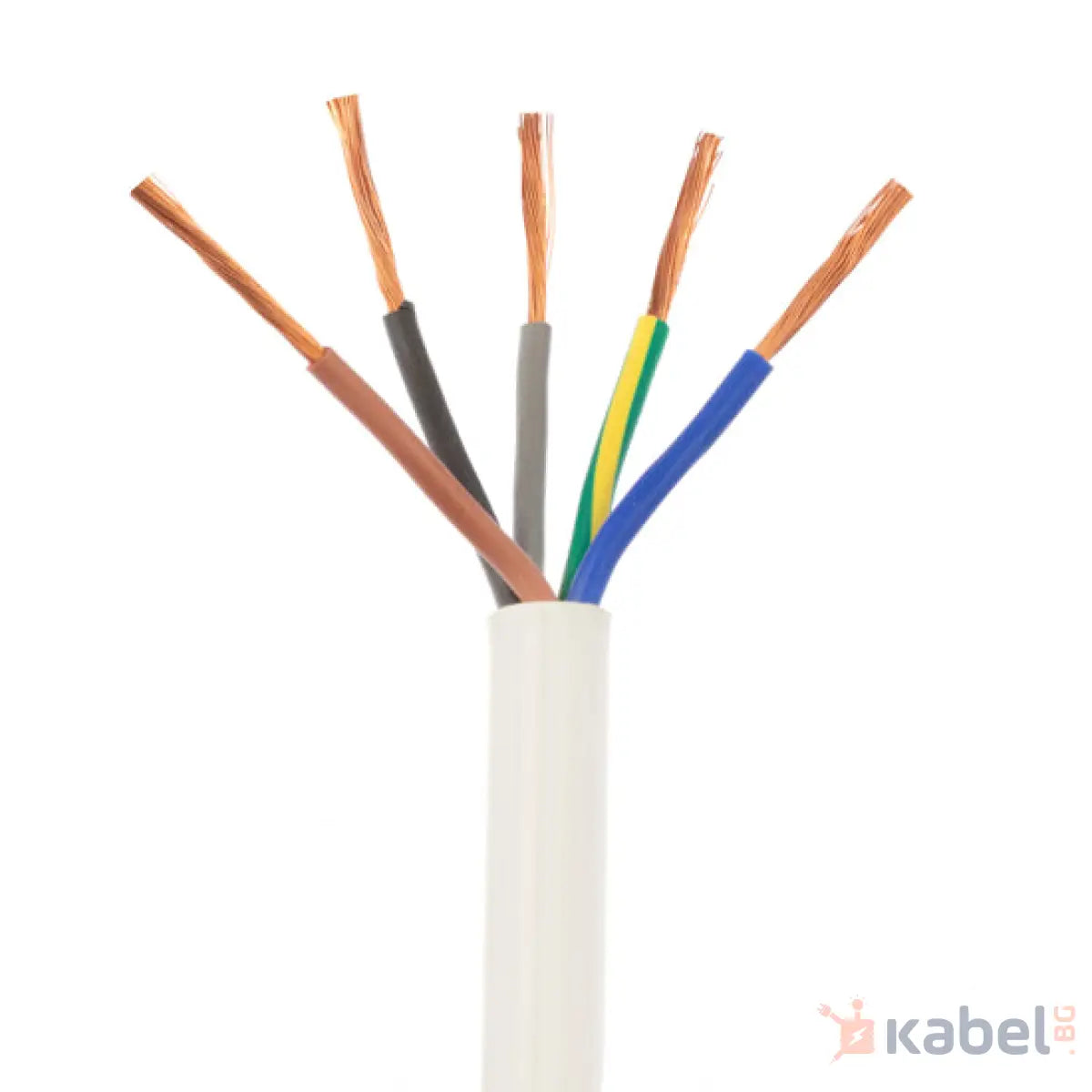 КАБЕЛ ПСКГ 5Х2.50 БЯЛ 300/500V ( -60°C /+180°C)