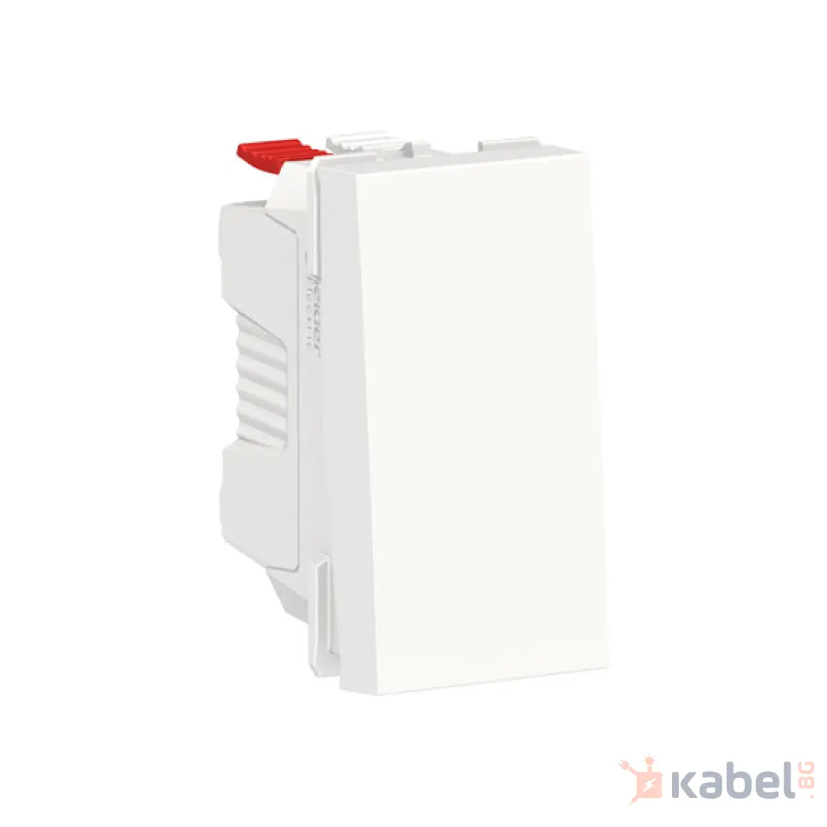 Ключ за осветление  Нова Уникa Шнайдер Бял 10А с капак С щипки IP44 New Unica NU310618