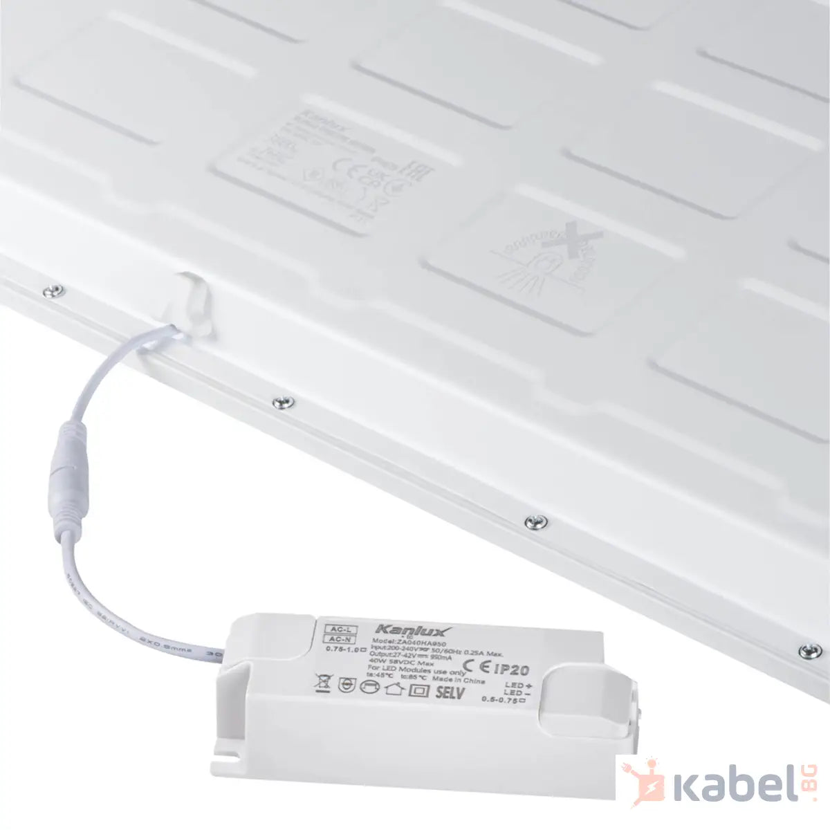 ПАНЕЛ LED 38W,4000K,3800Lm,IP44/20,595х595,33174
