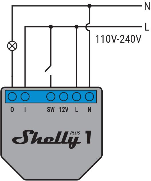 Микромодул Smart реле 1х On/Off 16A изисква неутрала Shelly Plus 1 - 265000S
